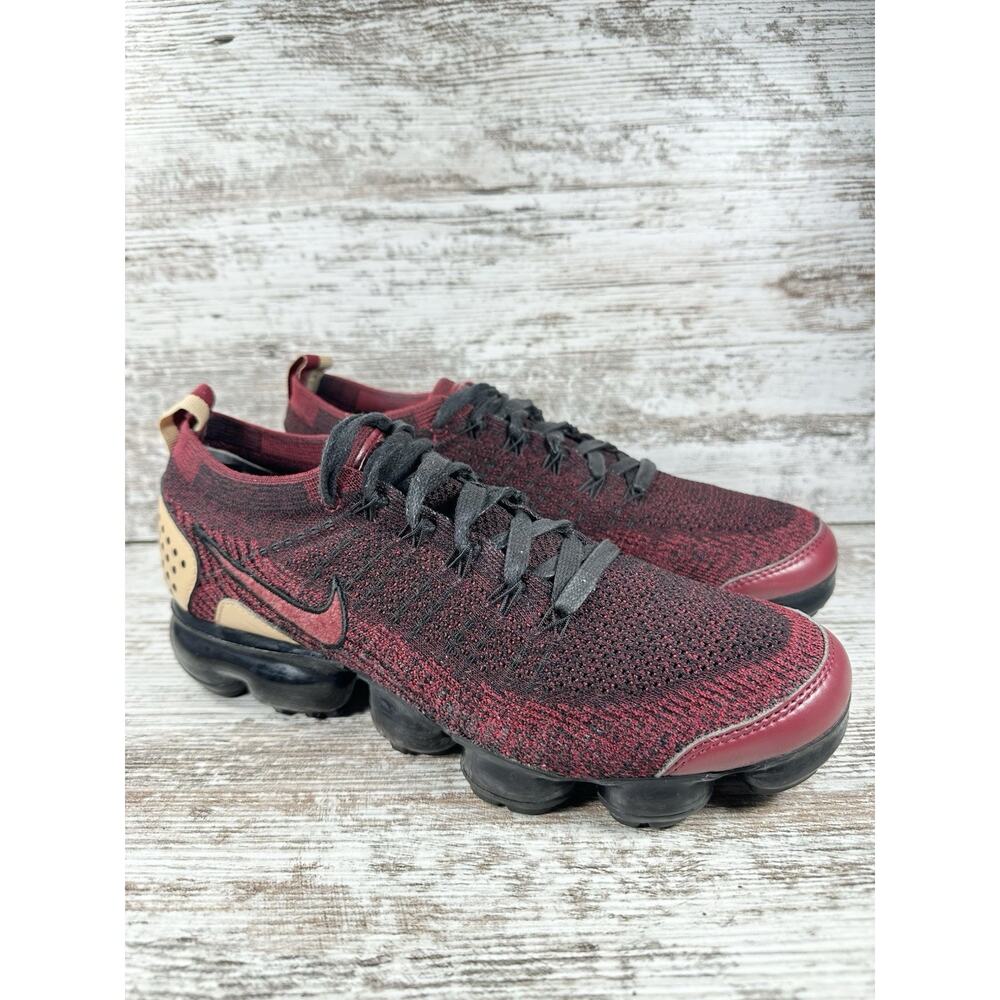 Men's Nike Air Vapormax Flyknit 2 NRG Jacket Pack Maroon Red Sneakers Sz 9 EUC!